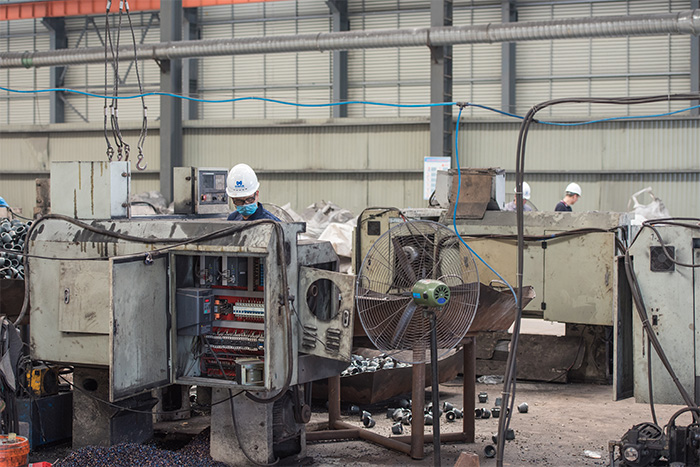 菏泽网架配件-锥头加工车间